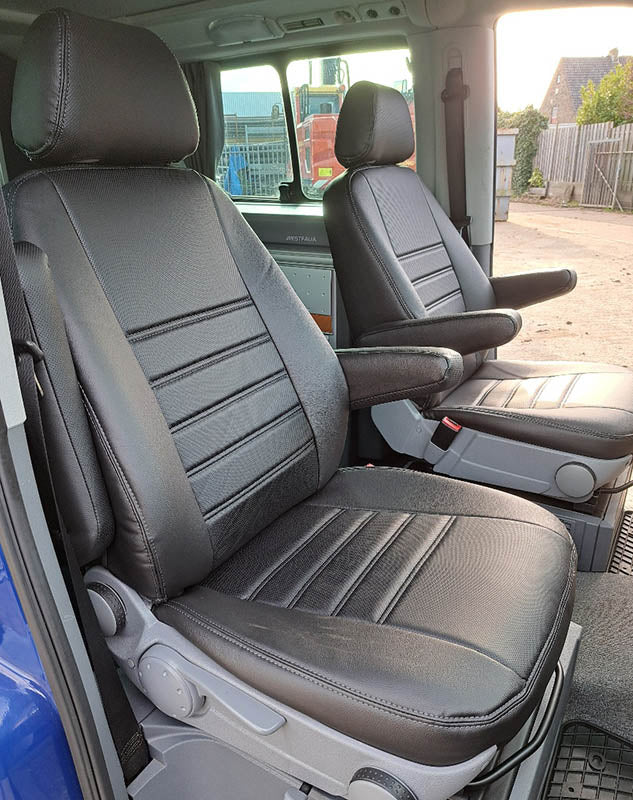 Pasvorm Stoelhoezen Mercedes Vito 639 (dubbel cabine luxe) Bestelwagen (2003-2014) - Kunstleer