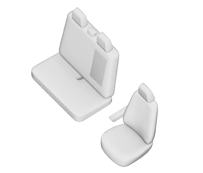 Pasvorm Stoelhoezen Mercedes Sprinter Bestelwagen (2006-2018) - Kunstleer