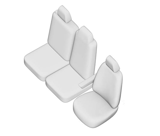 Pasvorm Stoelhoezen Nissan Primastar Bestelwagen (2022-Heden) - Kunstleer