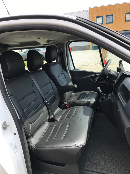 Pasvorm Stoelhoezen Fiat Talento (dubbel cabine) Bestelwagen (2016-Heden) - Kunstleer