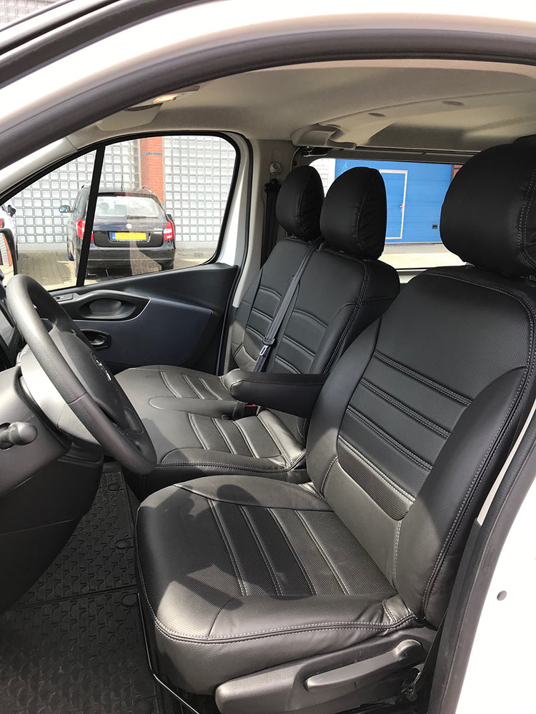 Pasvorm Stoelhoezen Renault Trafic Bestelwagen (2014-Heden) - Kunstleer