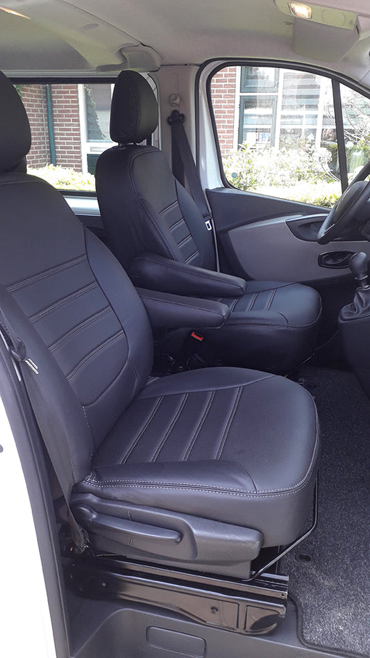 Pasvorm Stoelhoezen Nissan NV300 Bestelwagen (dubbel cabine) (2017-Heden) - Kunstleer