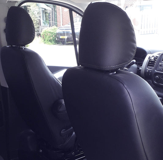 Pasvorm Stoelhoezen Nissan NV300 Bestelwagen (dubbel cabine) (2017-Heden) - Kunstleer