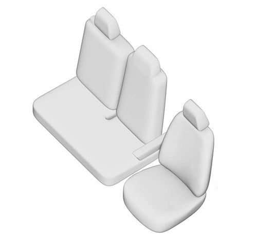 Pasvorm Stoelhoezen Nissan NV400 Bestelwagen (2010-2021) - Kunstleer