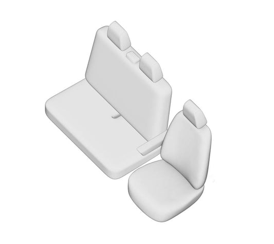 Pasvorm Stoelhoezen Nissan NV400 Bestelwagen (2010-2021) - Kunstleer