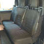 Pasvorm stoelhoezen Ford (Transit / E-Transit) 2014-heden (past op achterbank in versie met dubbel cabine) - Kunstleer zwart
