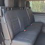 Pasvorm stoelhoezen Ford Transit Custom 2012-heden (past op achterbank in versie met dubbel cabine) - Kunstleer zwart