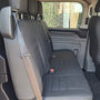 Pasvorm stoelhoezen Ford (Transit / E-Transit) 2014-heden (past op achterbank in versie met dubbel cabine) - Kunstleer zwart