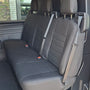 Pasvorm stoelhoezen Ford Transit Custom 2012-heden (past op achterbank in versie met dubbel cabine) - Kunstleer zwart