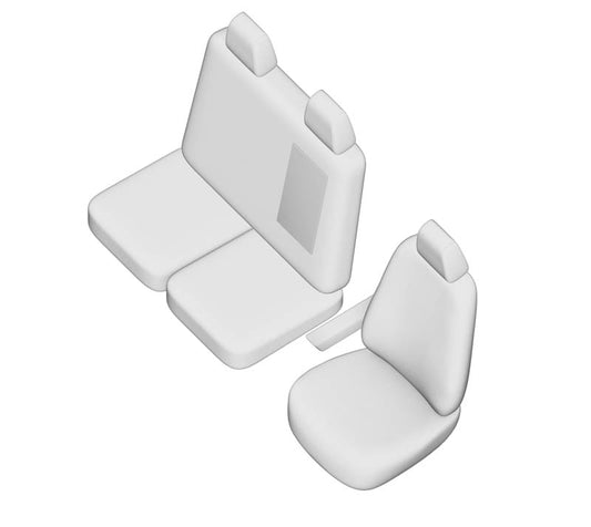 Pasvorm Stoelhoezen Iveco Daily Bestelwagen (2014-2000) - Kunstleer