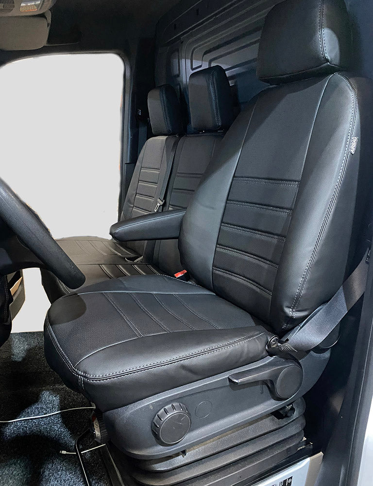 Pasvorm Stoelhoezen Mercedes Sprinter Bestelwagen (2018-Heden) - Kunstleer