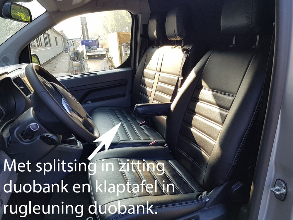 Pasvorm Stoelhoezen Fiat Scudo Bestelwagen (2022-Heden) - Kunstleer