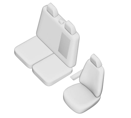 Pasvorm Stoelhoezen Opel Vivaro (C) Combi mpv (2019-Heden) - Kunstleer