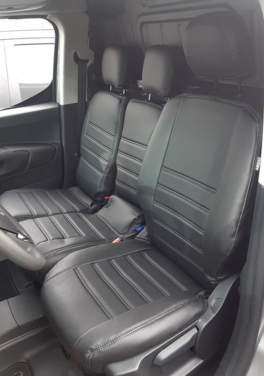 Pasvorm Stoelhoezen Citroen Berlingo (ook e-Berlingo) Bestelwagen (2018-Heden) - Kunstleer
