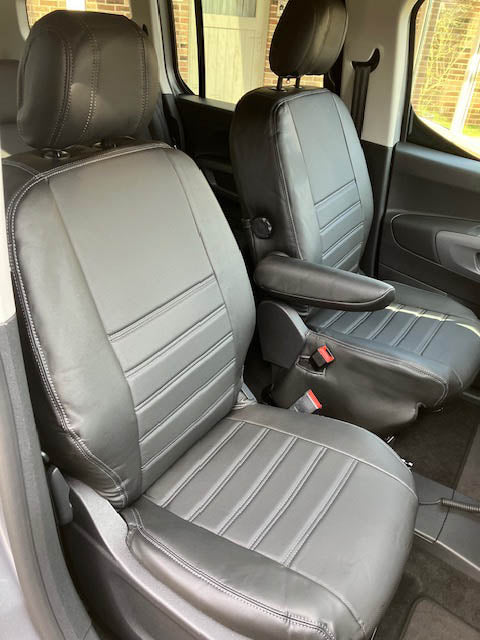 Pasvorm Stoelhoezen Peugeot Rifter (ook e-Rifter) mpv (2018-Heden) - Kunstleer