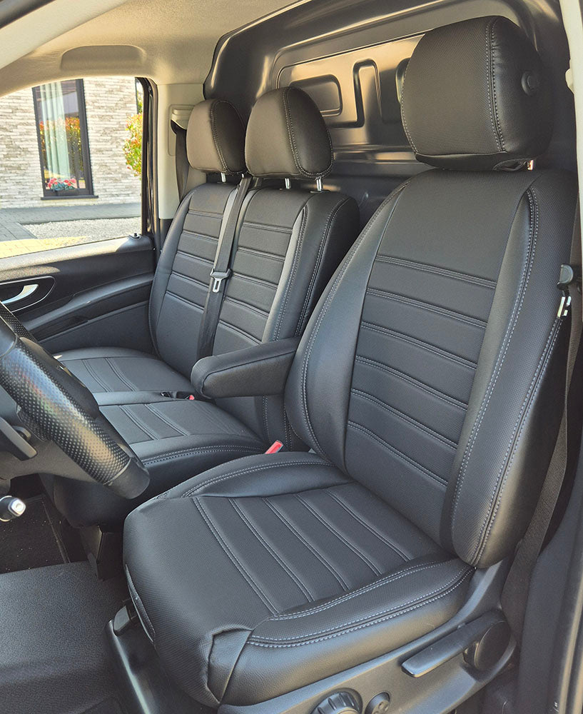 Pasvorm Stoelhoezen Mercedes Vito 447 Bestelwagen (2014-Heden) - Kunstleer