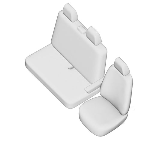 Pasvorm Stoelhoezen Maxus eDeliver 9 Bestelwagen (2021-Heden) - Kunstleer