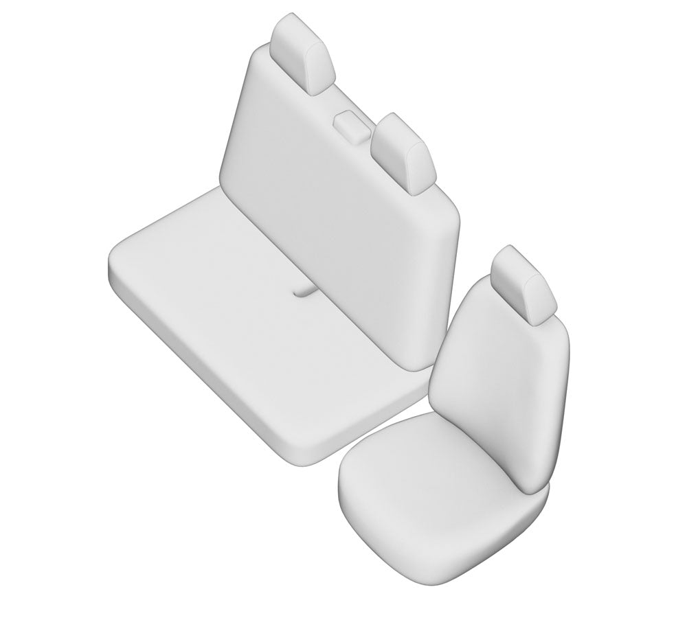 Pasvorm Stoelhoezen Volkswagen ID.Buzz Cargo Bestelwagen (2022-Heden) - Kunstleer