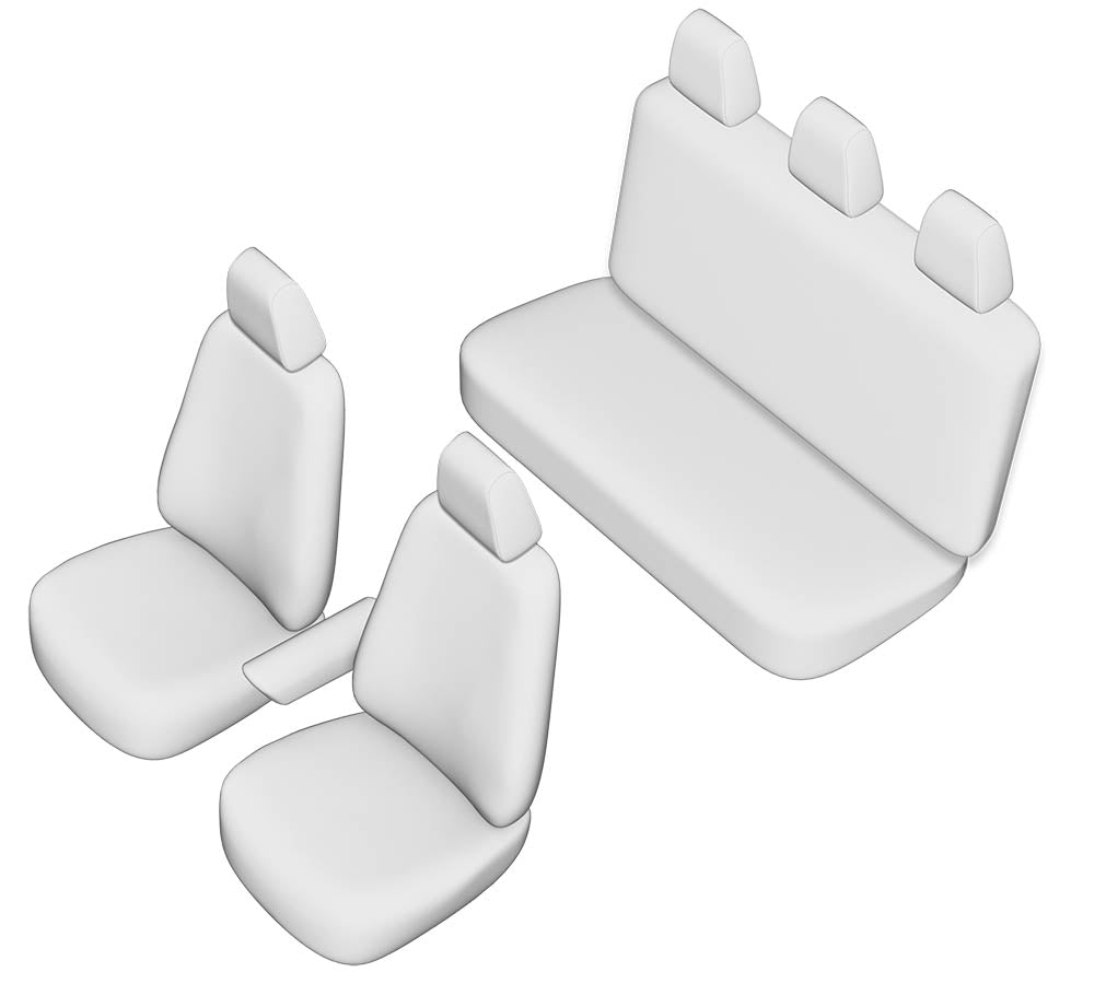 Pasvorm Stoelhoezen Nissan Navara Double Cab pick-up (2015-Heden) - Kunstleer