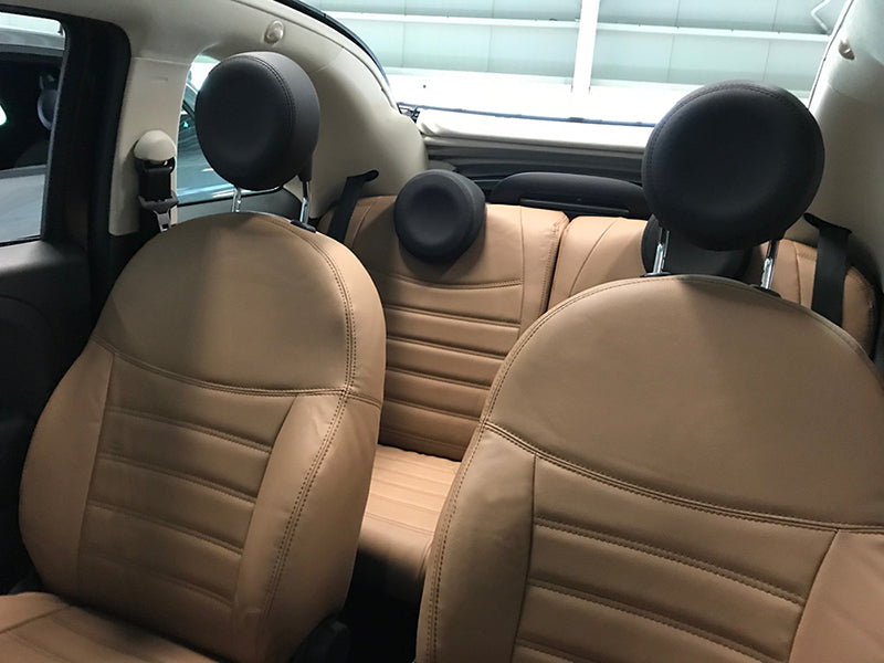 Pasvorm Stoelhoezen Fiat 500 hatchback (2007-2013) - Kunstleer
