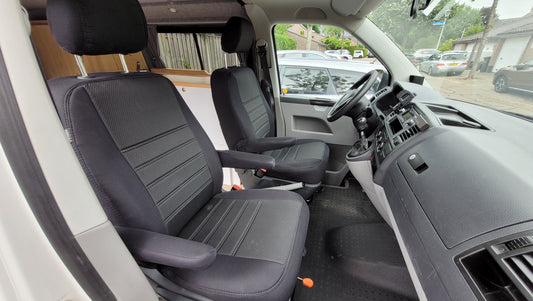 Pasvorm Stoelhoezen Volkswagen T5 Bestelwagen (2003-2015) - Stof