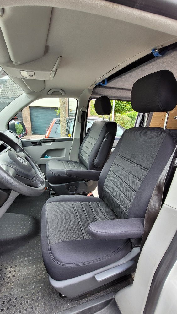 Pasvorm Stoelhoezen Volkswagen T5 Bestelwagen (2003-2015) - Stof