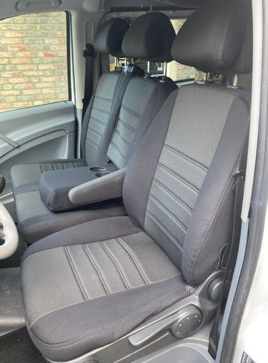 Pasvorm Stoelhoezen Mercedes Vito 639 (dubbel cabine luxe) Bestelwagen (2003-2014) - Stof