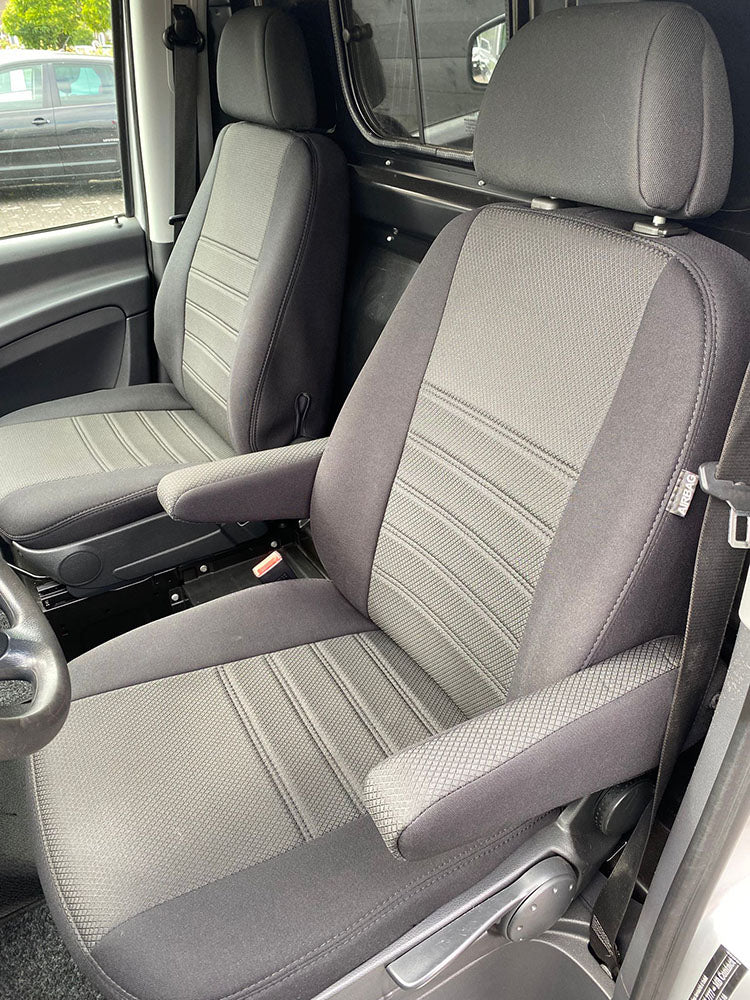 Pasvorm Stoelhoezen Mercedes Vito 639 (dubbel cabine luxe) Bestelwagen (2003-2014) - Stof