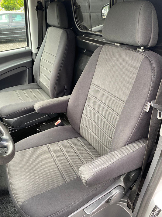 Pasvorm Stoelhoezen Mercedes Vito 639 (dubbel cabine luxe) Bestelwagen (2003-2014) - Stof