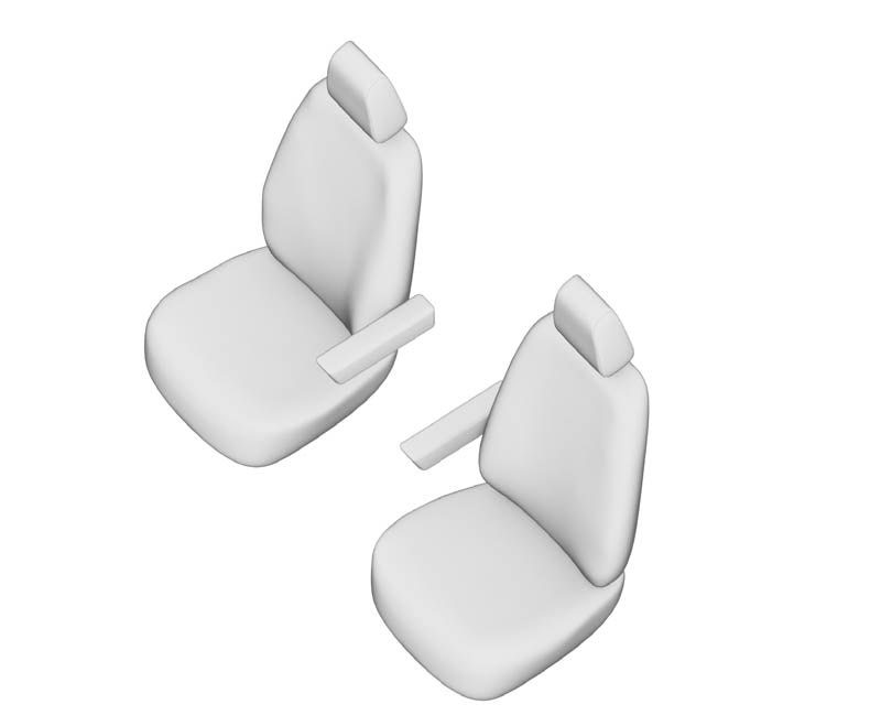 Pasvorm Stoelhoezen Mercedes Vito 447 Bestelwagen (2014-Heden) - Stof