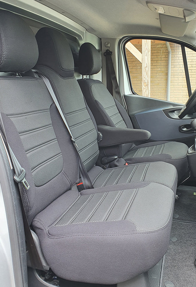 Pasvorm Stoelhoezen Opel Vivaro (B) Bestelwagen (2014-2019) - Stof