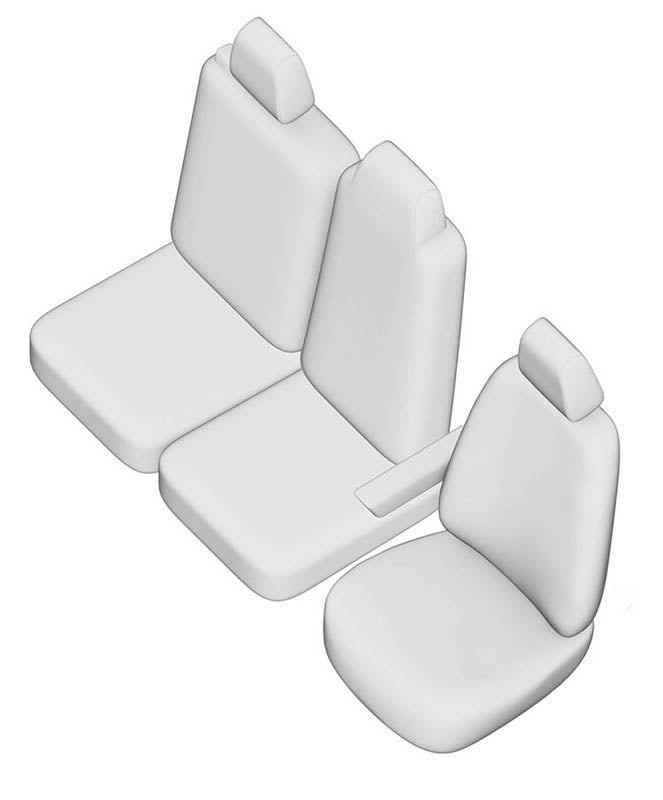 Pasvorm Stoelhoezen Nissan NV300 Bestelwagen (2017-Heden) - Stof