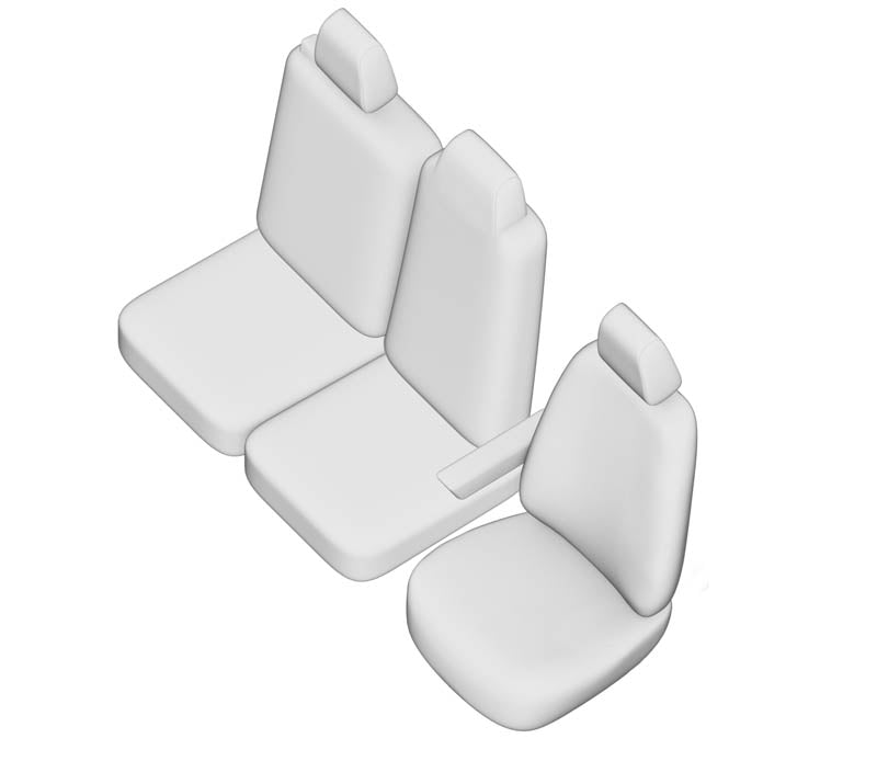 Pasvorm Stoelhoezen Renault Master Bestelwagen (2010-2024) - Stof