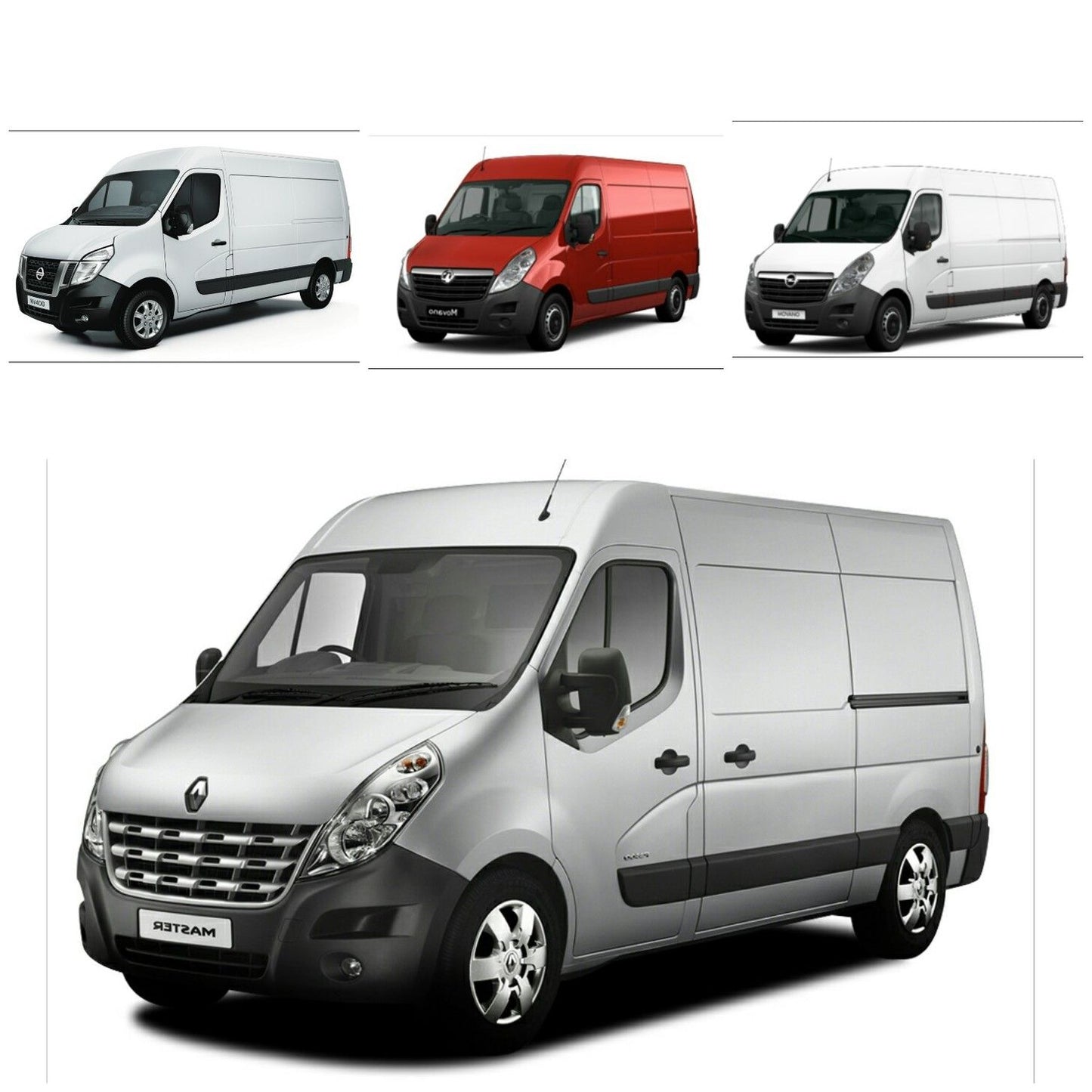 Pasvorm Stoelhoezen Renault Master Bestelwagen (2010-2024) - Stof