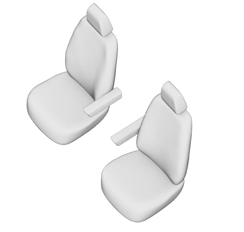Pasvorm Stoelhoezen Opel Movano Bestelwagen (2010-2021) - Stof