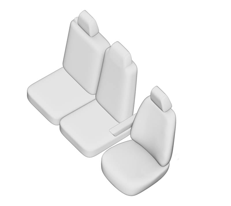 Pasvorm Stoelhoezen Ford Transit Connect Bestelwagen (2014-2016) - Stof