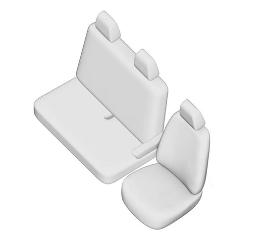 Pasvorm Stoelhoezen Mercedes Sprinter Bestelwagen (2018-Heden) - Stof