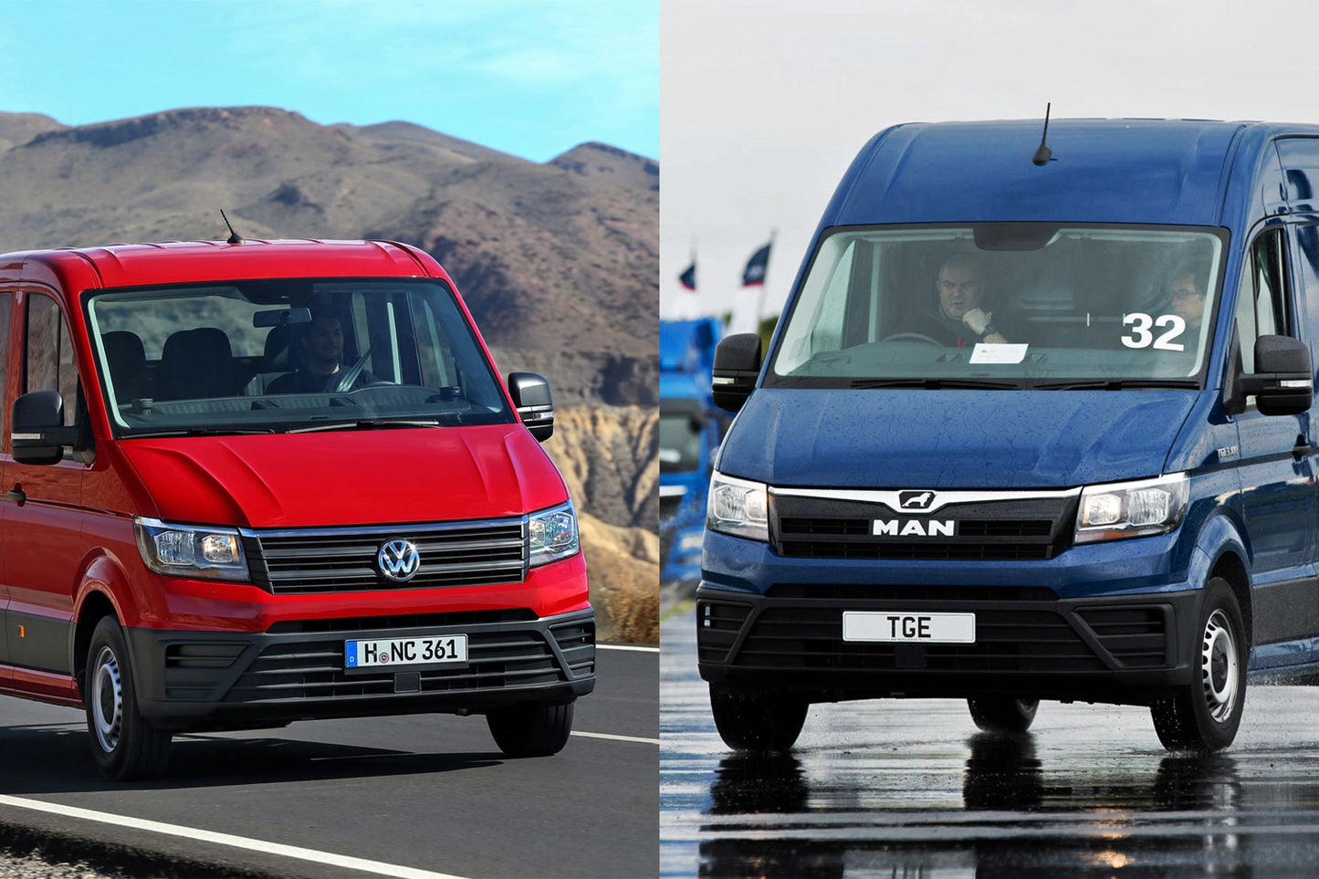 Pasvorm Stoelhoezen Volkswagen Crafter Bestelwagen (2017-Heden) - Stof