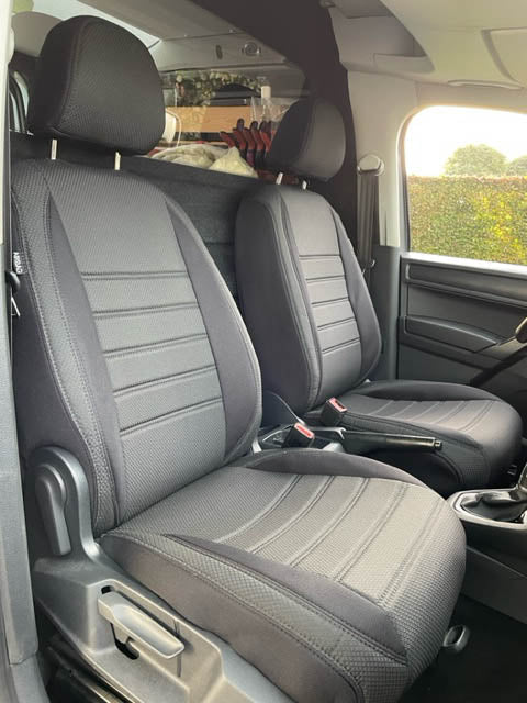 Pasvorm Stoelhoezen Volkswagen Caddy Maxi Combi mpv (2015-2020) - Stof