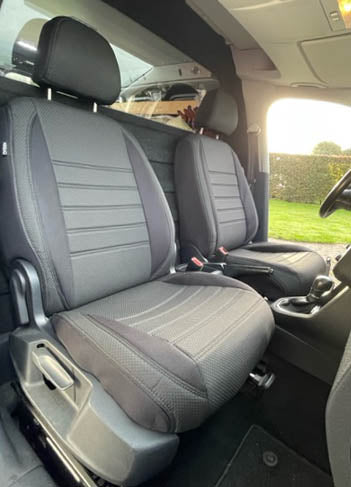 Pasvorm Stoelhoezen Volkswagen Caddy Maxi Combi mpv (2015-2020) - Stof