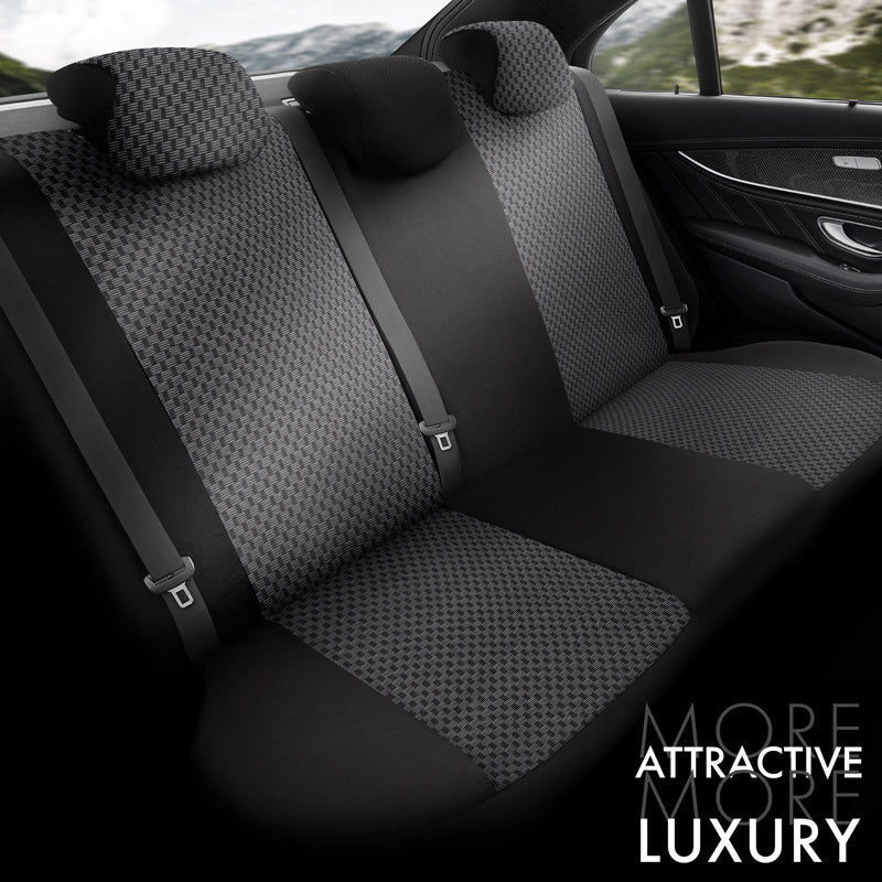 Stoelhoezenset Toro zwart-blauw (complete set)