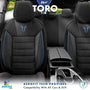 Stoelhoezenset Toro zwart-blauw (complete set)